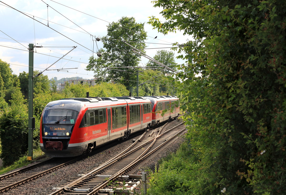 642 206+xxx als RE Heilbronn-Crailsheim am 07.06.2020 in Öhringen-Cappel. 