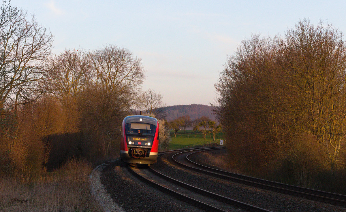 642 230 als RE Heilbronn-Crailsheim am 30.01.2021 zwischen Neuenstein und Öhringen. 