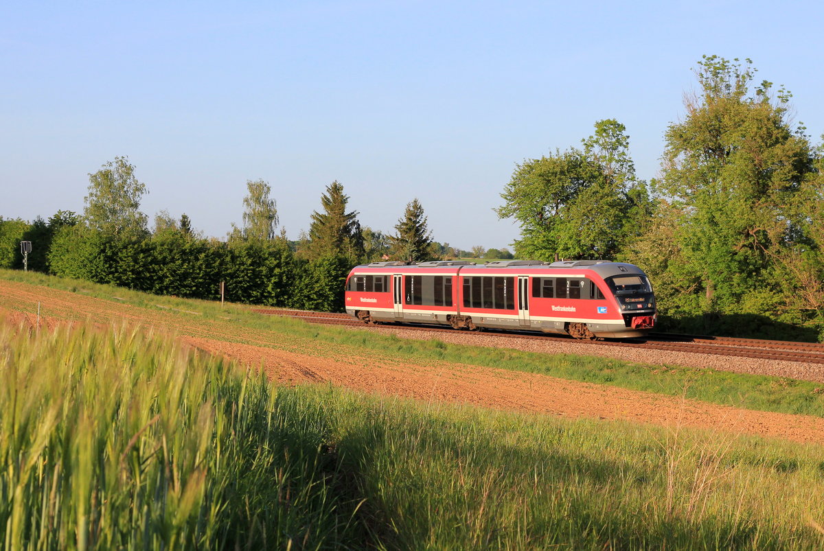 642 690 als RE Crailsheim-Heilbronn am 07.05.2020 bei Öhringen-Cappel. 