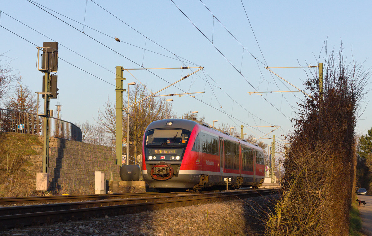 642 xxx als RE80 Crailsheim-Heilbronn am 02.03.2021 in Öhringen-Cappel. 