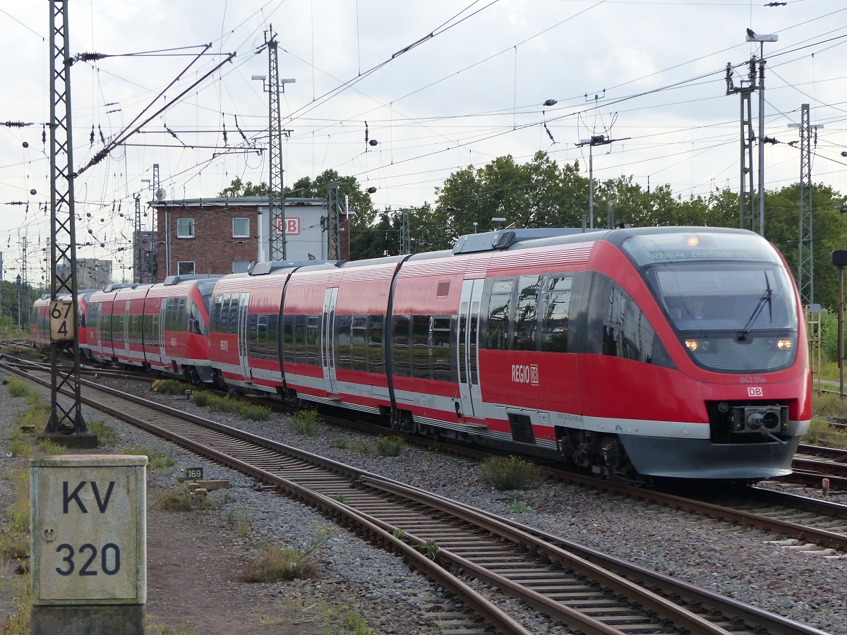 643 054 auf Rangierfahrt in Münster, 28.09.2021