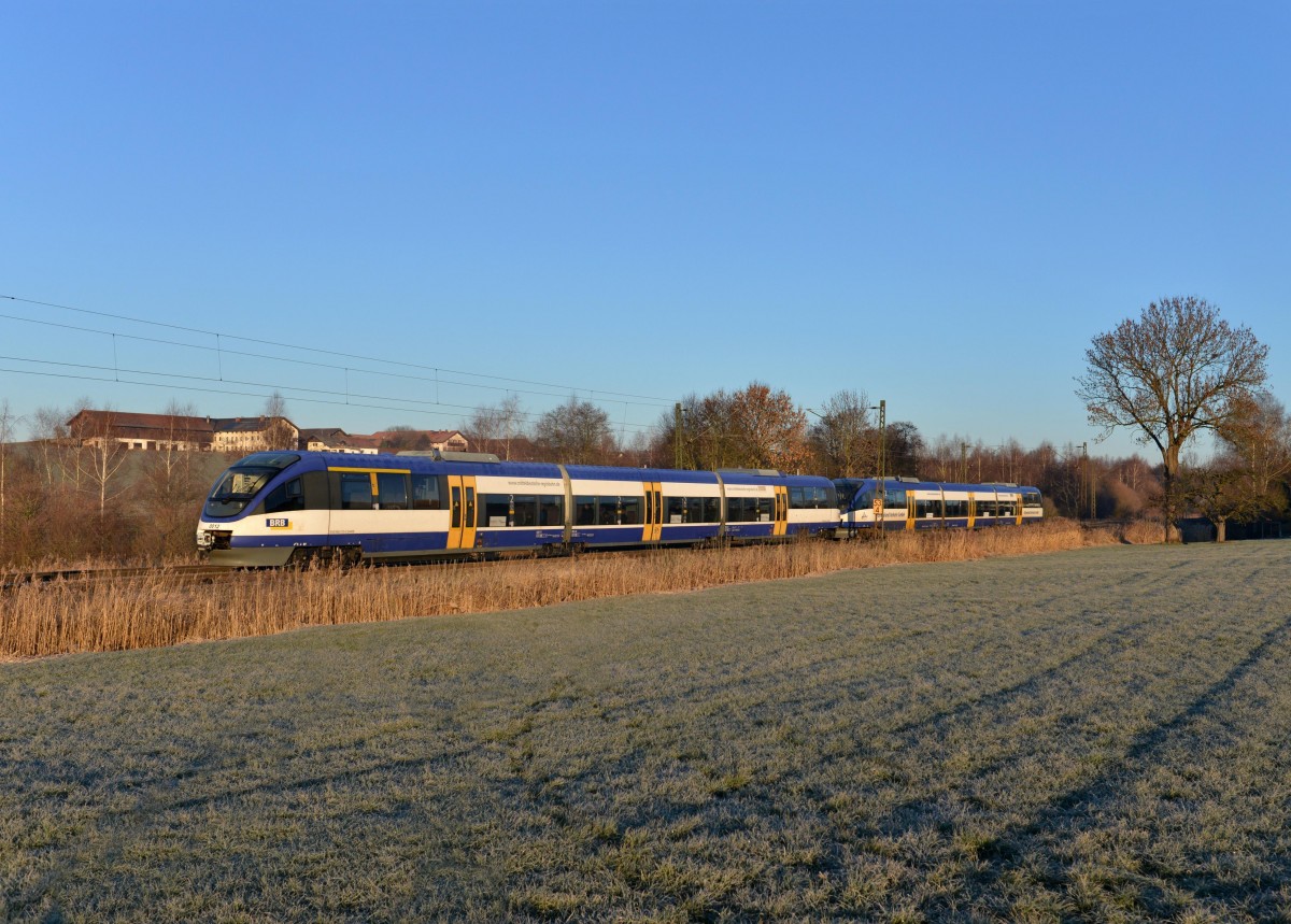 643 123 + 643 116 als Meridian-Ersatzzug am 30.12.2013 bei Haus.