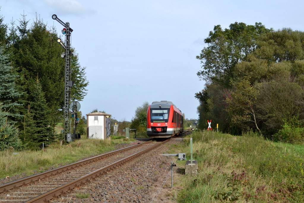 648 254 als RB 14381 Braunschweig Hbf - Herzberg(Harz) am 28.09.2014 am Esig von Salzgitter-Ringelheim