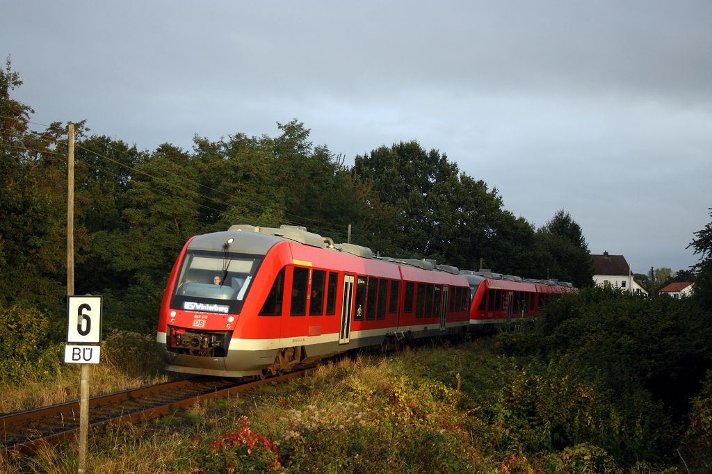 648 616 als Umleiter-RB 57 Dortmund - Winterberg bei Ardey, 15.10.2016