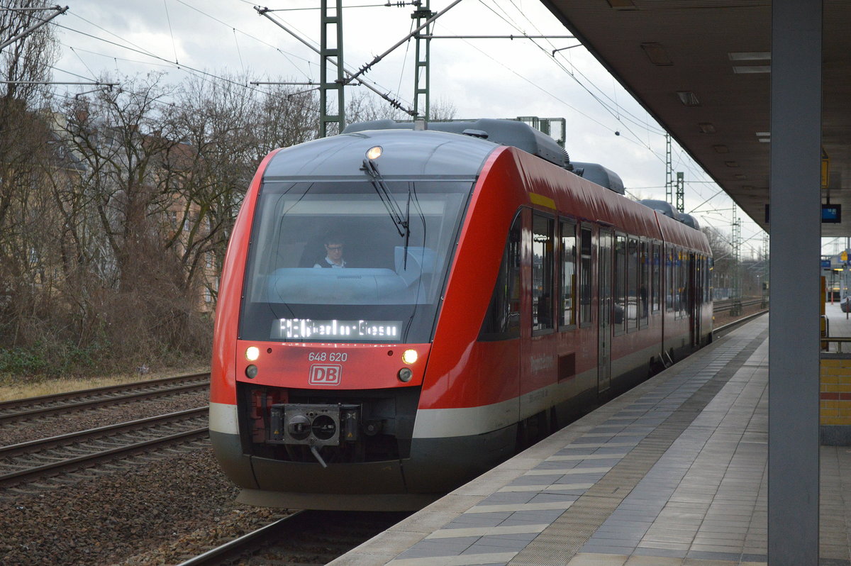 648 620 als RE6 Richtung Bf. Berlin-Gesundbrunnen am 30.01.18 Bf. Berlin-Jungfernheide.