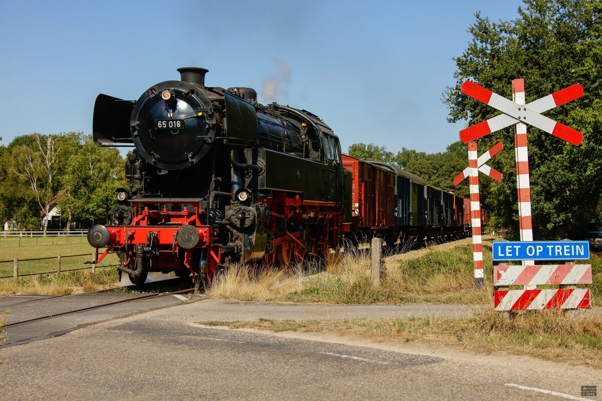 65 018 mit Güterzug in Eerbeek, am 03.09.2022.