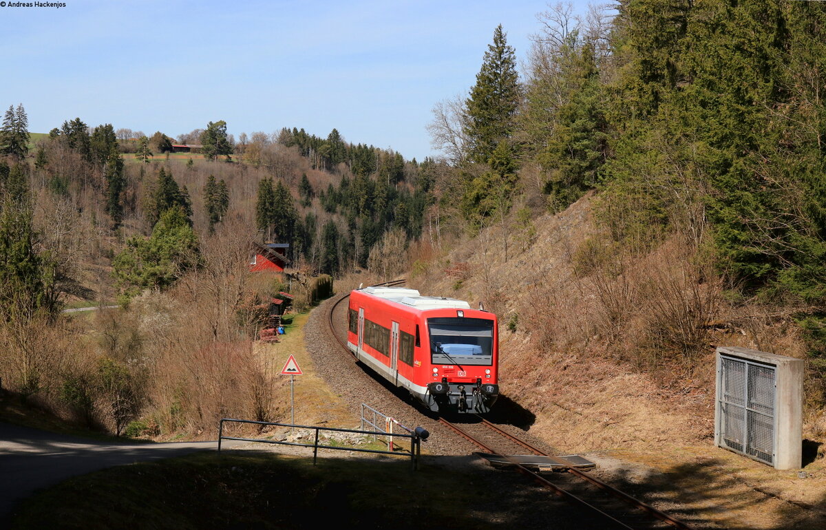 650 006-9 als RB 17927 (Pforzheim Hbf – Horb) bei Schietingen 11.4.22