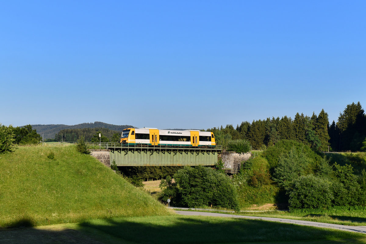 650 066 als WBA1 am 20.06.2018 bei Triefenried. 