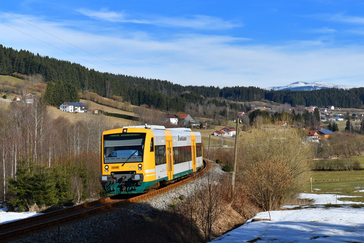 650 066 als WBA2 am 15.03.2018 bei Langdorf. 