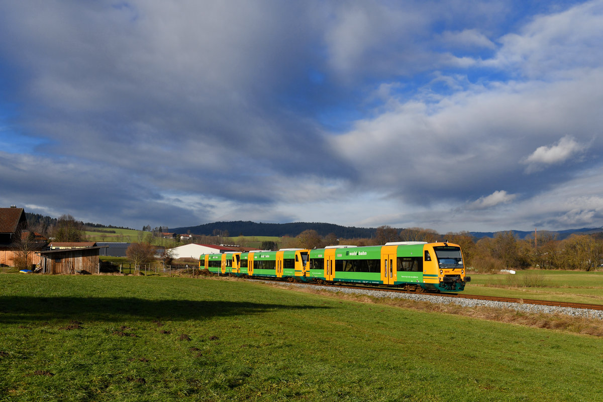 650 070 + 650 075 + 650 071 als WBA4 am 31.01.2018 bei Furthof. 