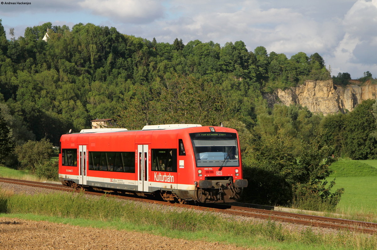 650 304-8 als RB 22250 (Tübingen Hbf-Pforzheim Hbf) bei Bad Niederau 19.8.17