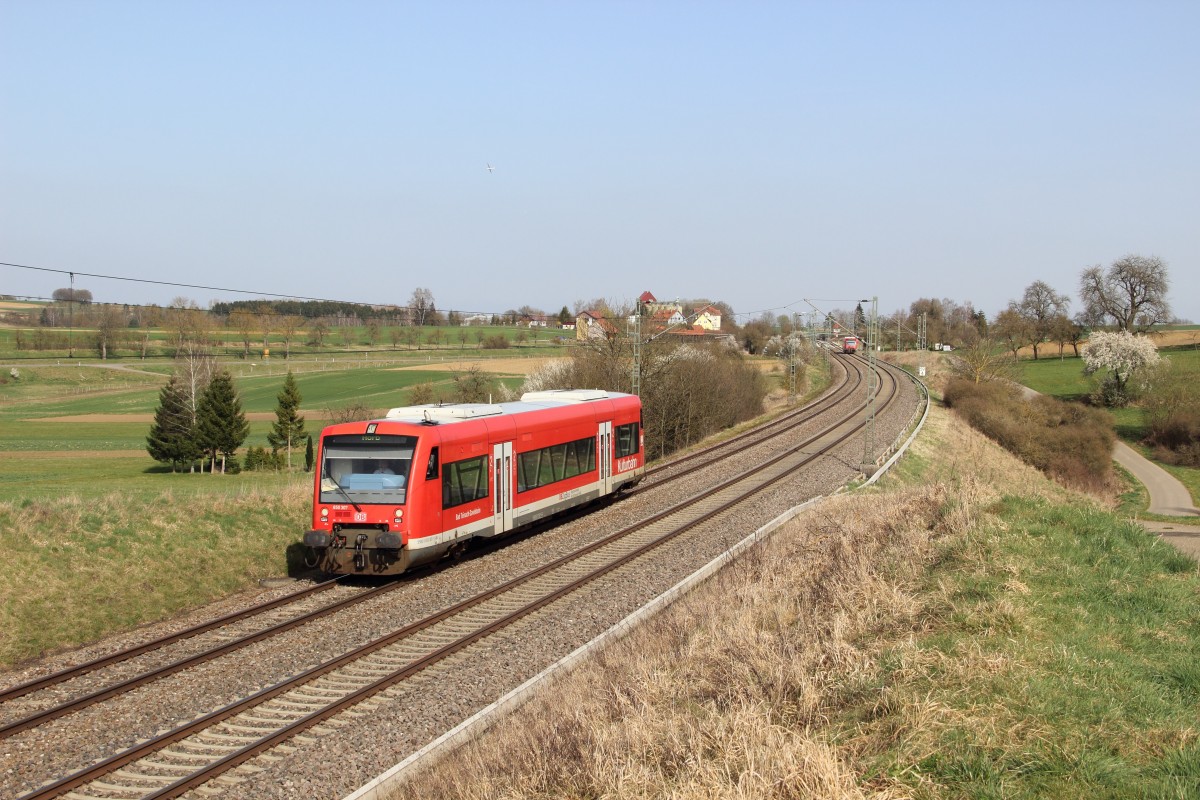 650 307 als RB 22213 (Pforzheim Hbf - Horb) in Eutingen im Gäu am 30.03.14