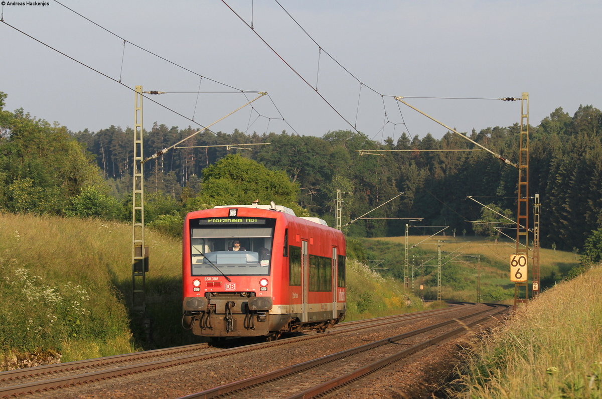 650 308-9 als RB 22210 (Horb-Pforzheim Hbf) bei Eutingen 6.6.18