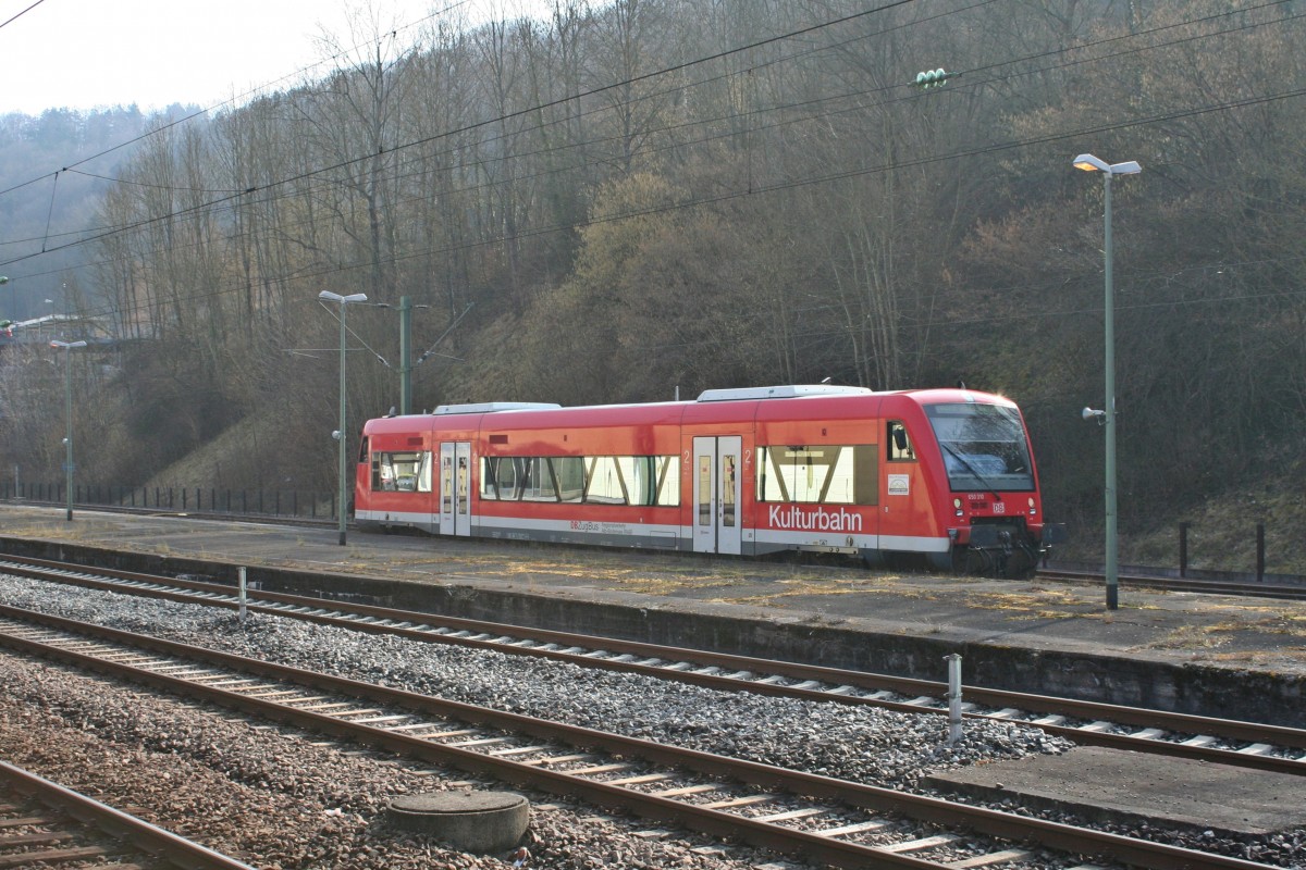 650 310 beim Umsetzen im Bahnhof Horb am Neckar. Das Bild entstand am 06.03.14.