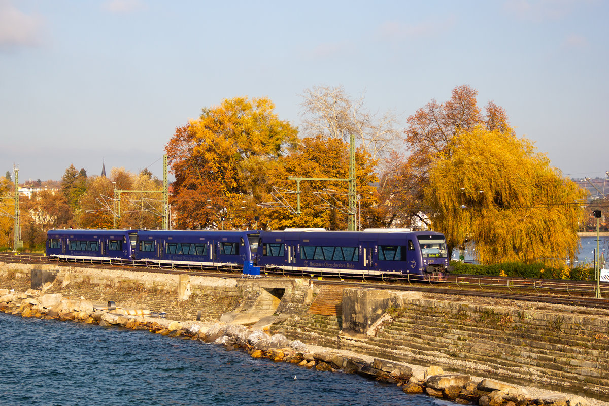 650 358, 354, 359 auf dem Bahndamm Lindau. 6.11.20
