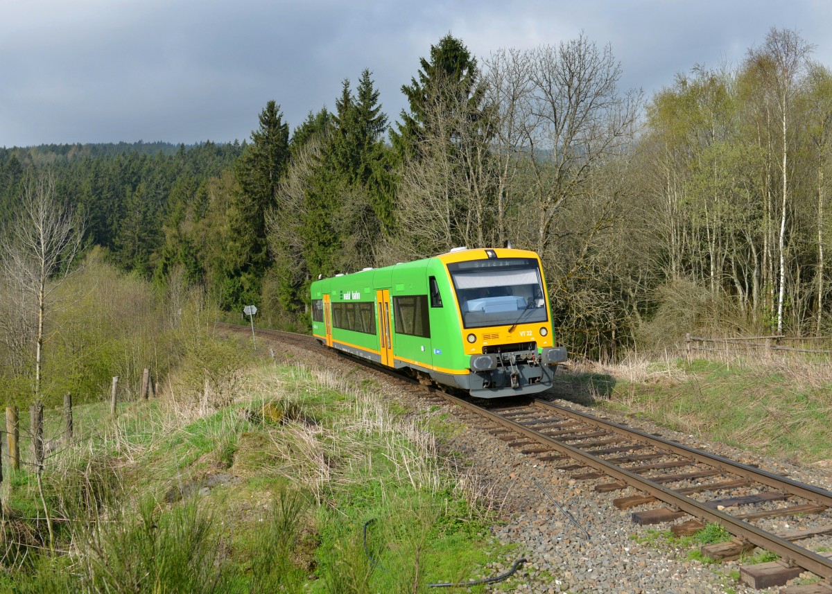 650 657 (VT 22) als Os / WBA1 am 19.04.2014 kurz vor dem Ziel Spicak.