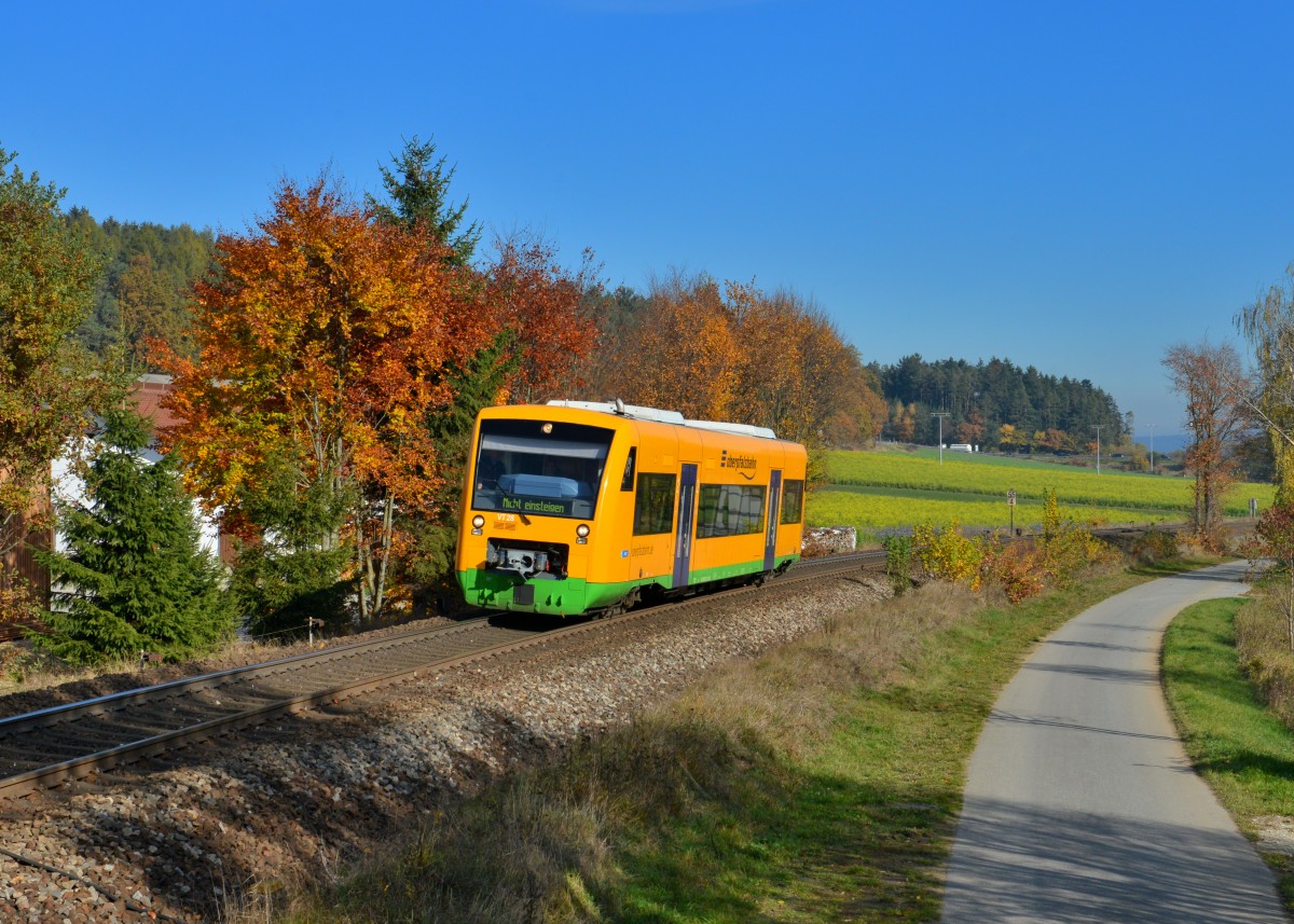 650 663 (VT 28) am 02.11.2015 bei Kothmaißling. 