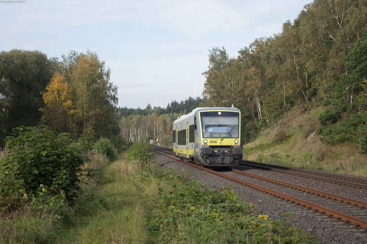 650 709 als ag 84419 von Hof Hbf nach Selb Stadt bei Döhlau, 28.09.2017