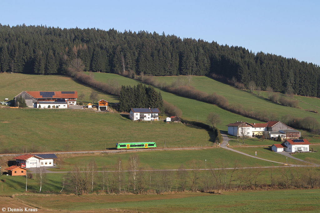 650 der Waldbahn am 29.11.2014 bei Außenried.