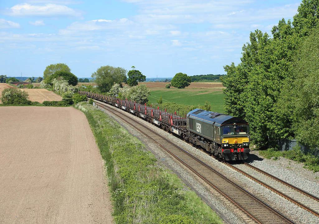 66779 passes Portway whilst working 6X01, 1018 Scunthorpe Trent T.C - Eastleigh East YardYard, 14 May 2020