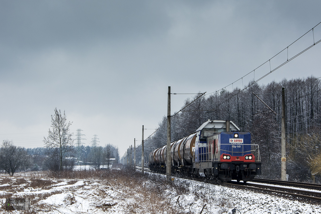 6Dg-1149 mit Kesselwagen am 15.03.2016 in Tychy(Tichau).