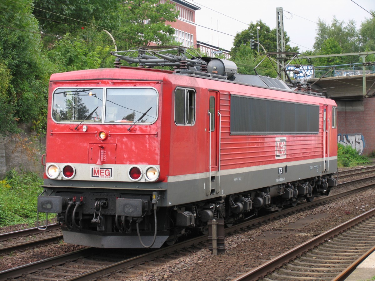 708 der MEG in Hamburg Harburg am 7.8.2014