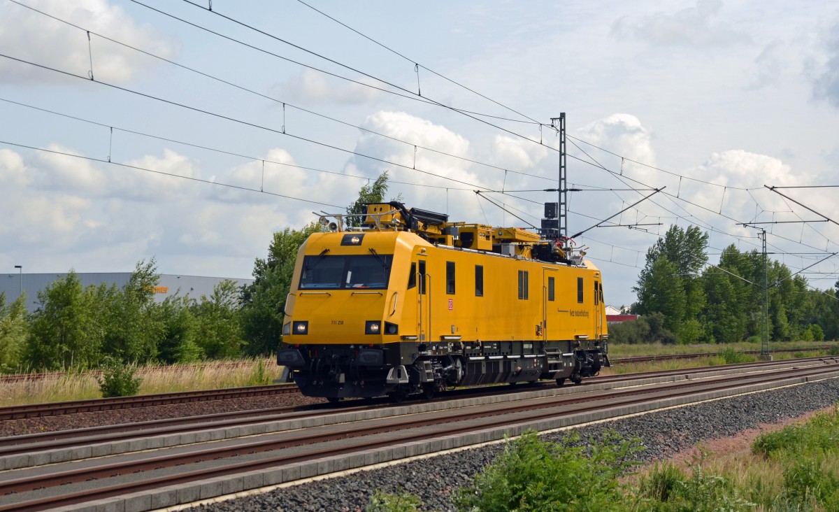 711 210 fuhr am 08.07.15 durch Landsberg(b. Halle) Richtung Saalestadt.