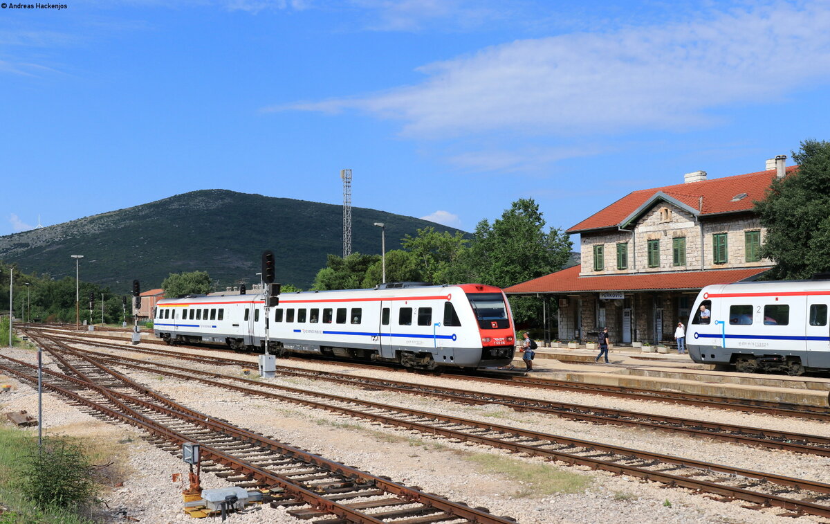 7123 016 / 7123 015 als IC 520 (Split - Zagreb Glavni kolodvor) in Perkovic 14.6.22