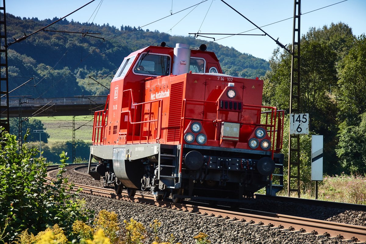 714 102 (170 002-6) von der Netz Notfalltechnik ist bei Hermannspiegel auf dem Weg nach Bebra gesehen am 24.08.16.