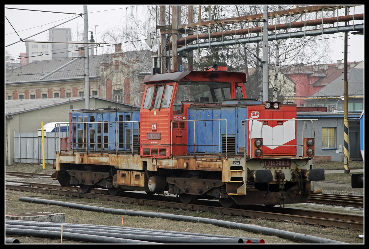 714 209 abgestellt in Bohumin am 23.01.2019.