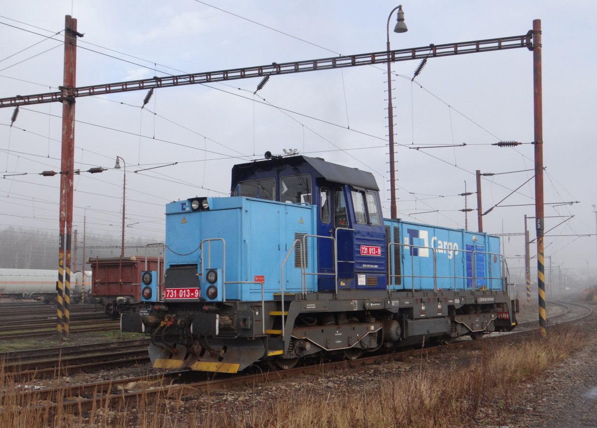 731 013-9 ist hier am 06.01.14 zwischen Citice und Sokolov zusehen.