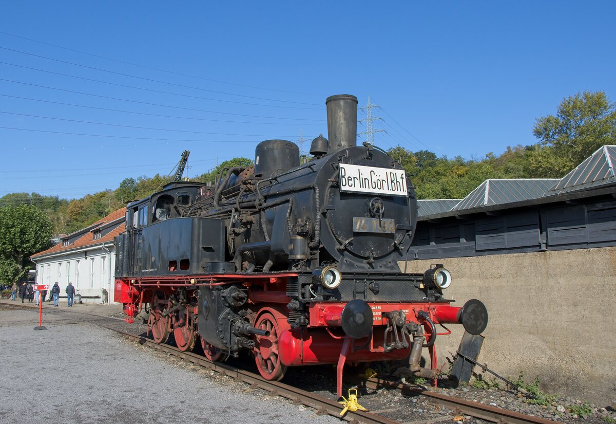 74 1192 zu den Museumstagen an der Bekohlungsanlage des Eisenbahnmuseums Bochum-Dahlhausen (17.09.2022)