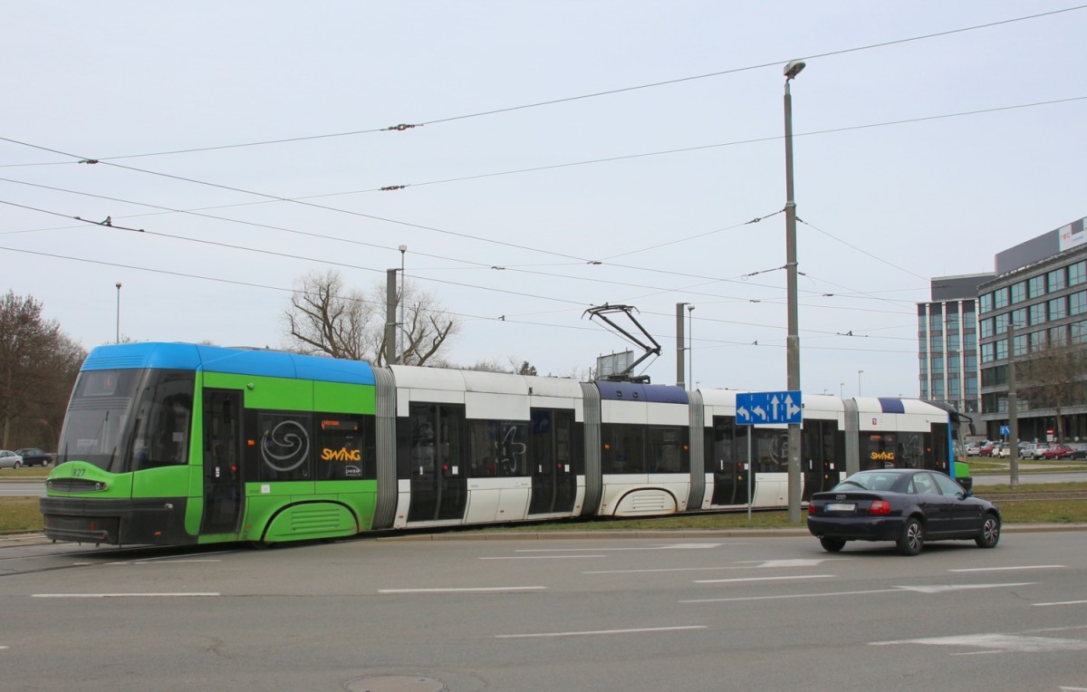 7.4.2015 Niederflurbahn in Stettin