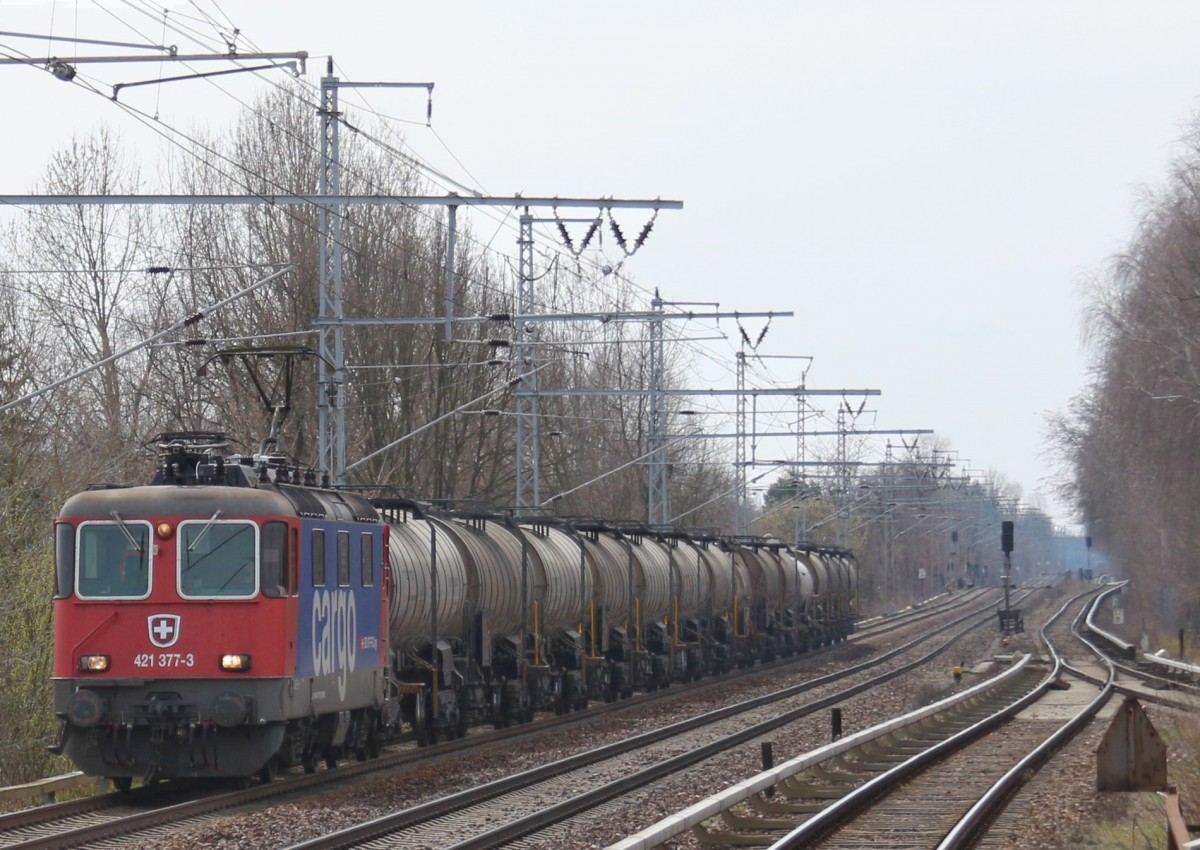 7.4.2015 Zepernick. 421 377 Richtung Stendell