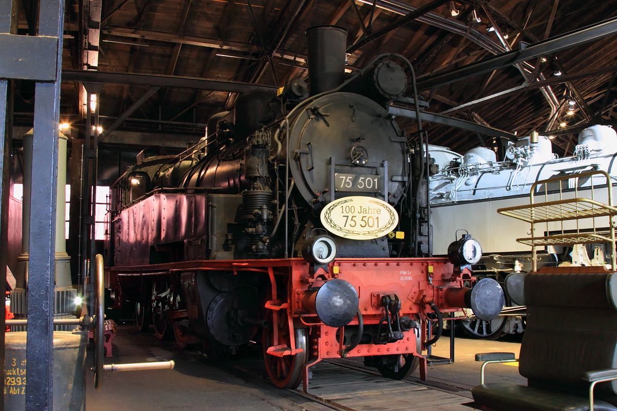 75 501 im Deutschen Dampflokmuseum (DDM) in Neuenmarkt/ Wirsberg am 12.11.2015.
