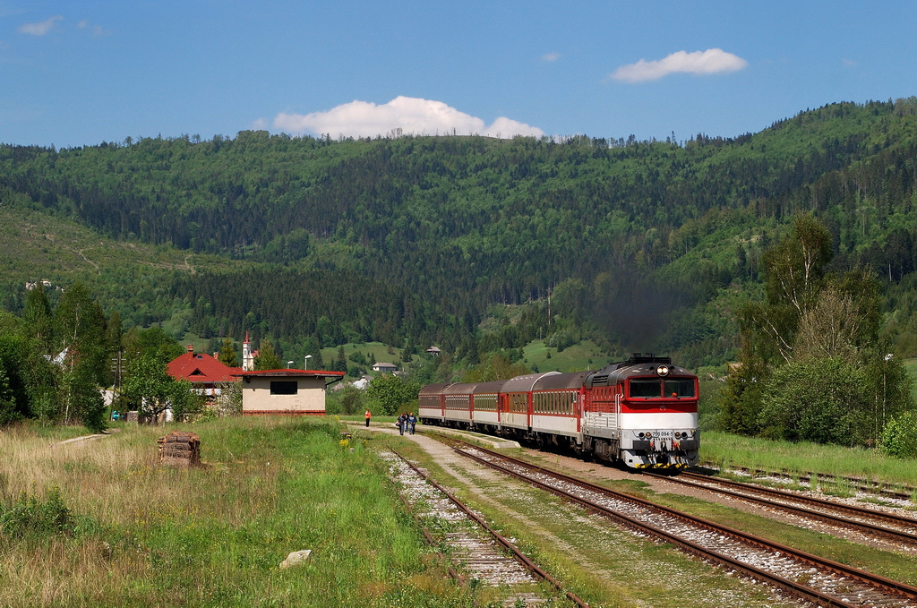 750 094 mit R 821 (Horehronec) in Hnilec (22.05.2014)