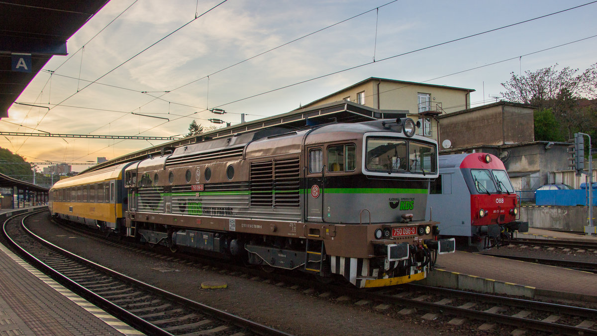 750 096-0 von KDS war am 25. April 2019 zur Aushilde in Bratislava hl.st. 