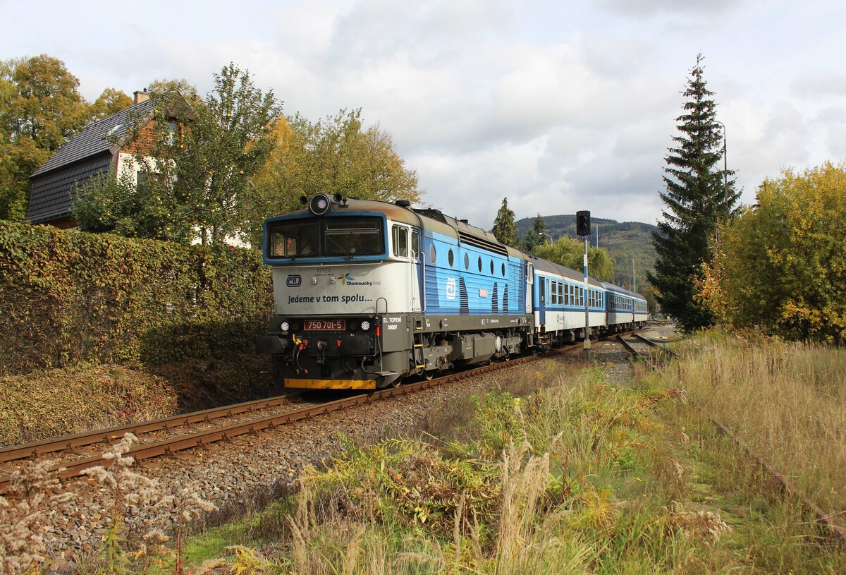 750 701-5 als Sp 1406 zu sehen am 14.10.26 in Jesen�k.