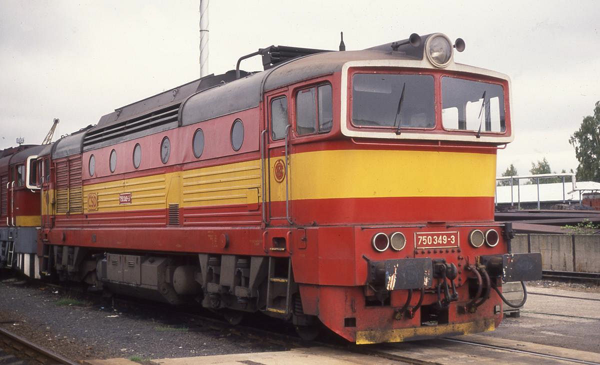750349 am 7.10.1992 im Depot Ceska Lipa.