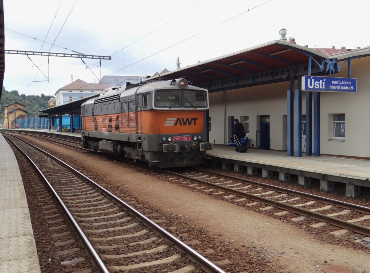 753 725-1 der AWT zu sehen am 24.08.14 in Ústí nad Labem.