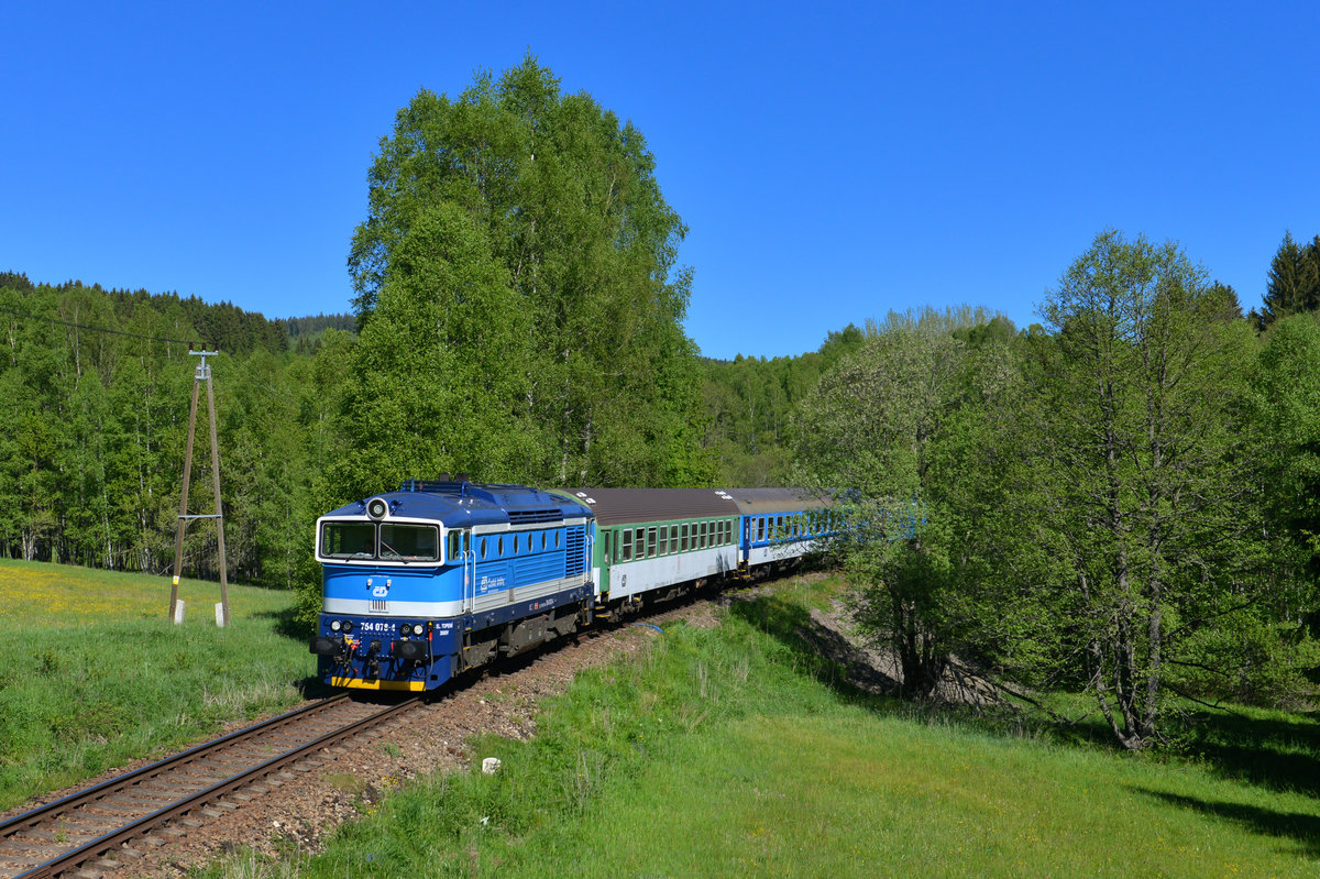 754 078 mit einem Os am 28.05.2017 bei Nova Pec. 