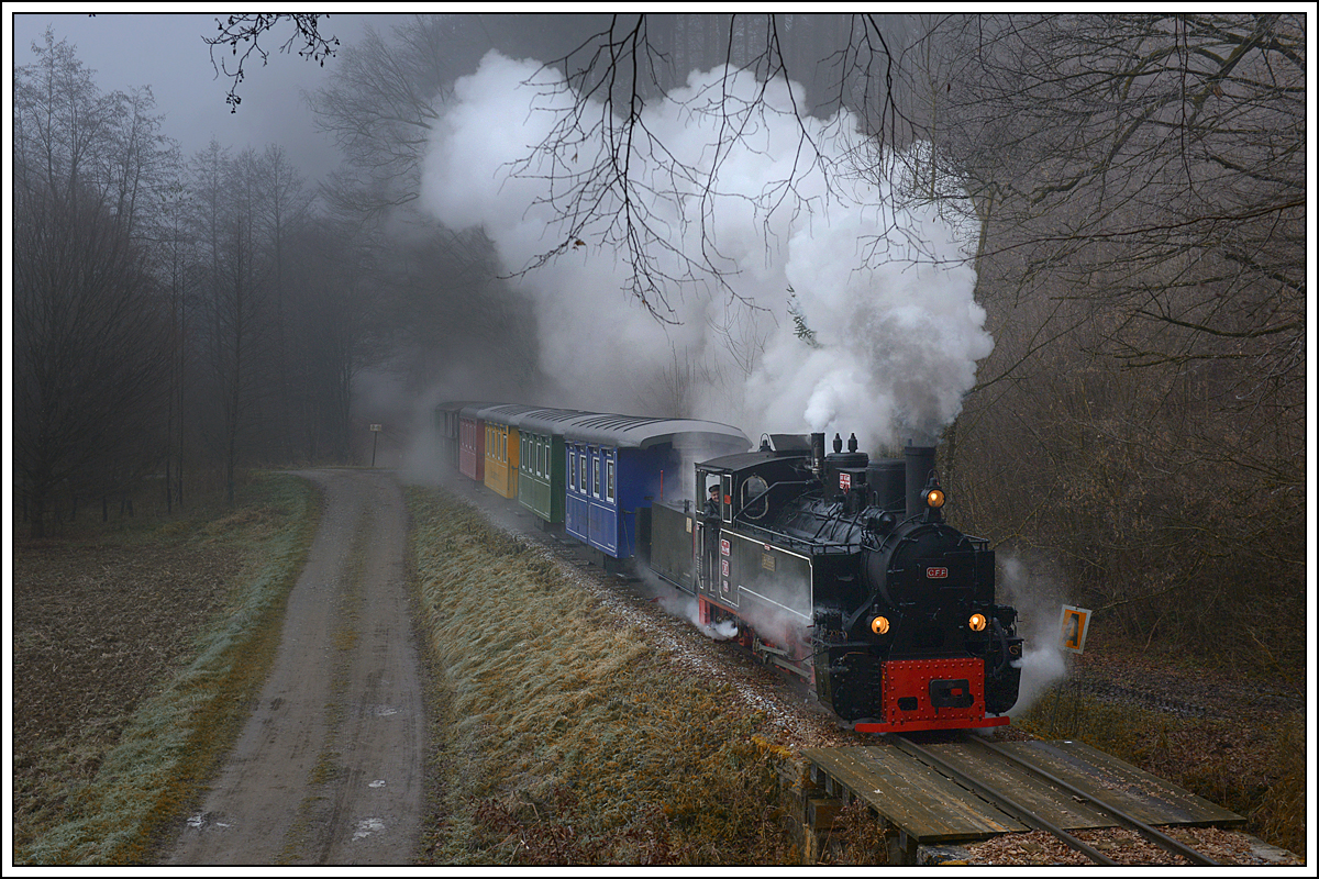 764-411R der Stainzer Bahn am 2.12.2018 kurz vor Kraubath.
