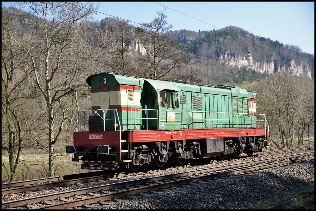 770 536 zwischen Krippen und Schmilka- Hirschmühle. Aufgenommen am 27.03.2014