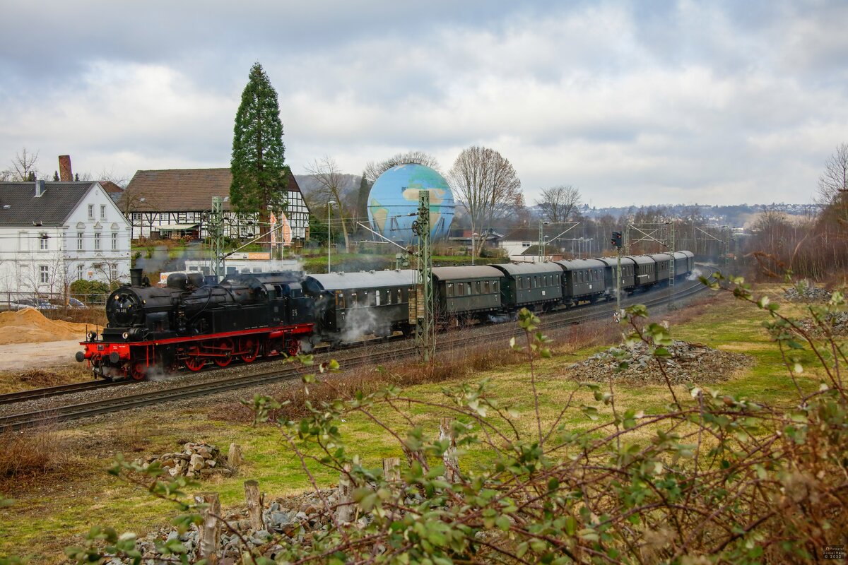 78 468 mit Sonderzug in Wengern Ost, am 05.02.2022.