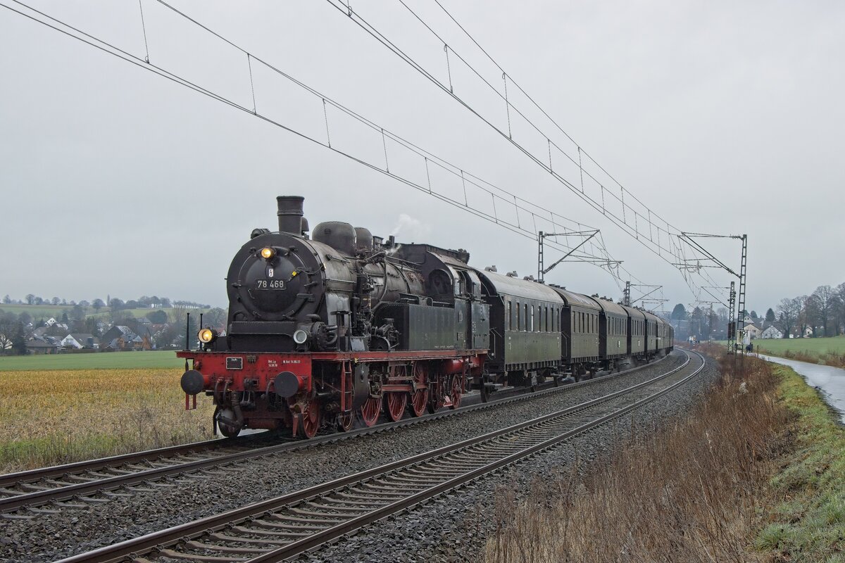 78 468 passiert mit dem Rodeldampf-Express Unna-Uelzen (22.01.2022)