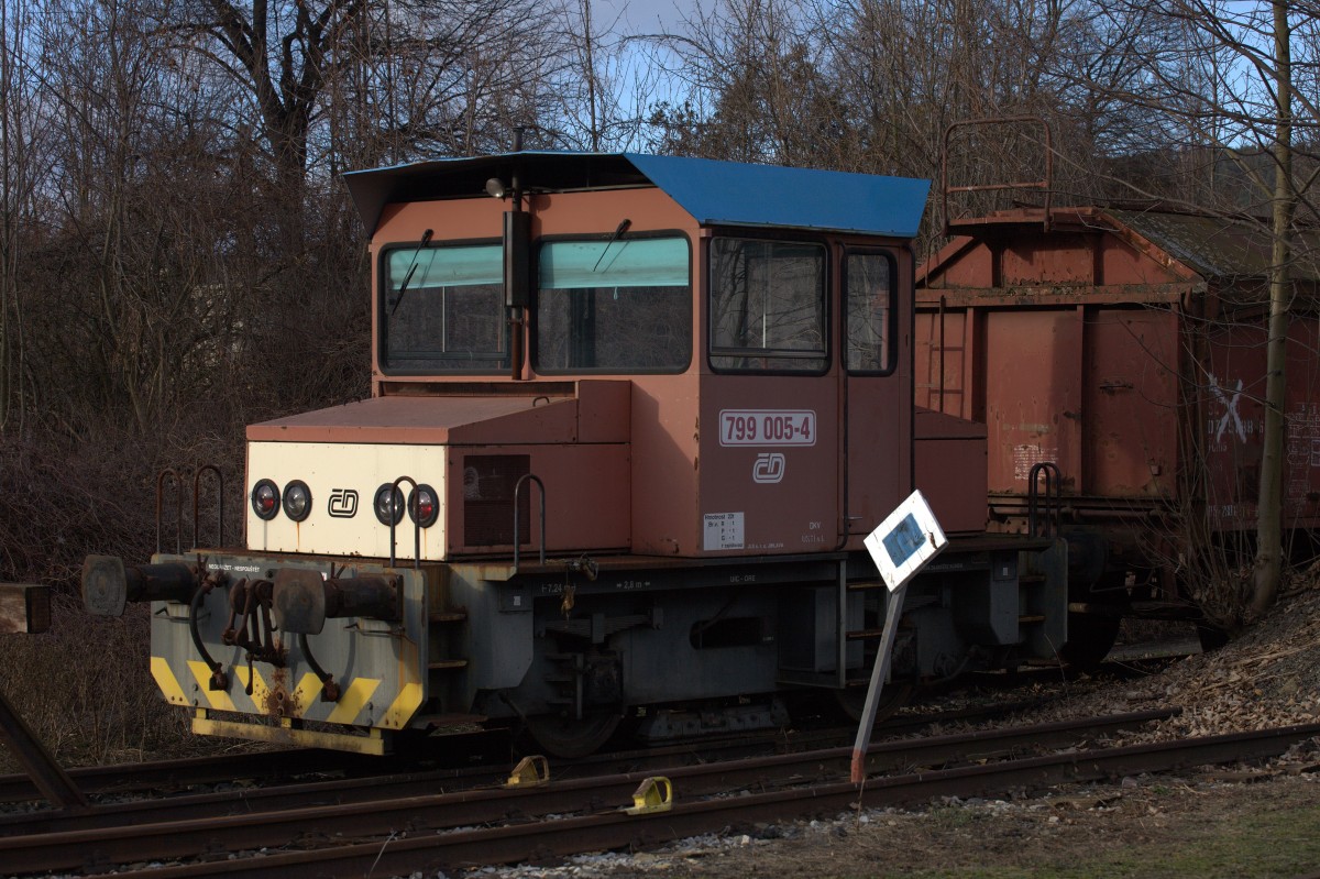 799 005-4  als Museumsstück in Decin.03.02.2016 14:41 Uhr.