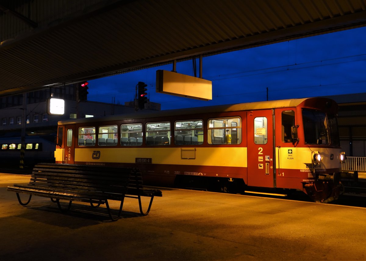 810 041 war am 02.04.16 in Cheb zu sehen.