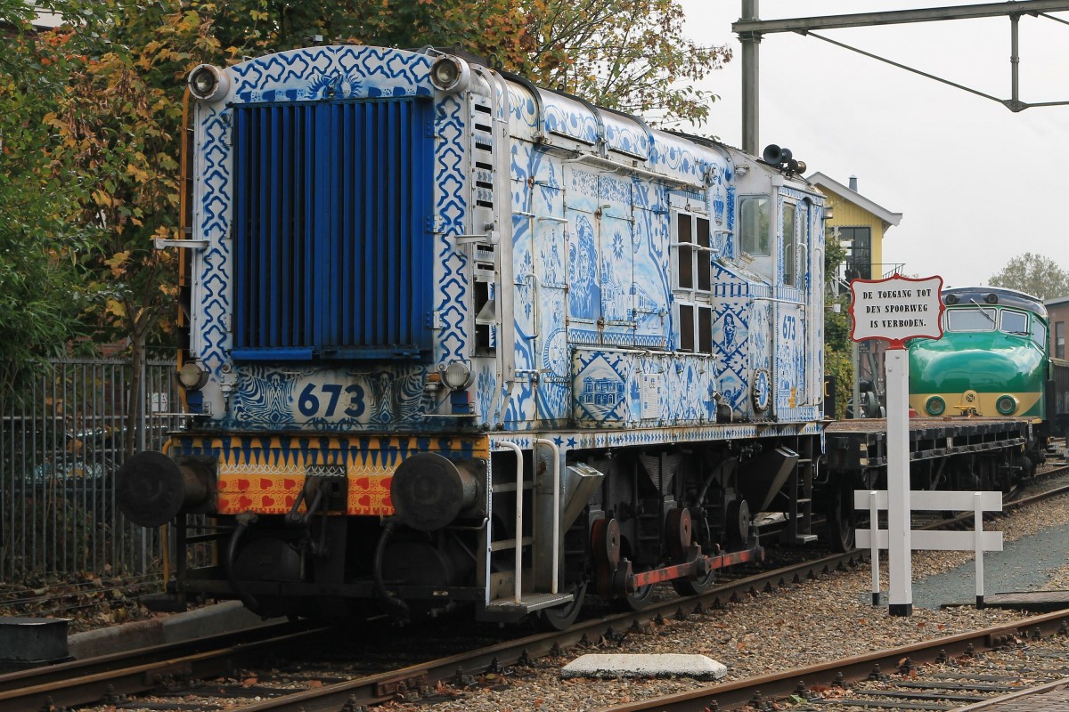 “Bakkie” 673 auf Spoorwegmuseum Utrecht op 25-10-2014.