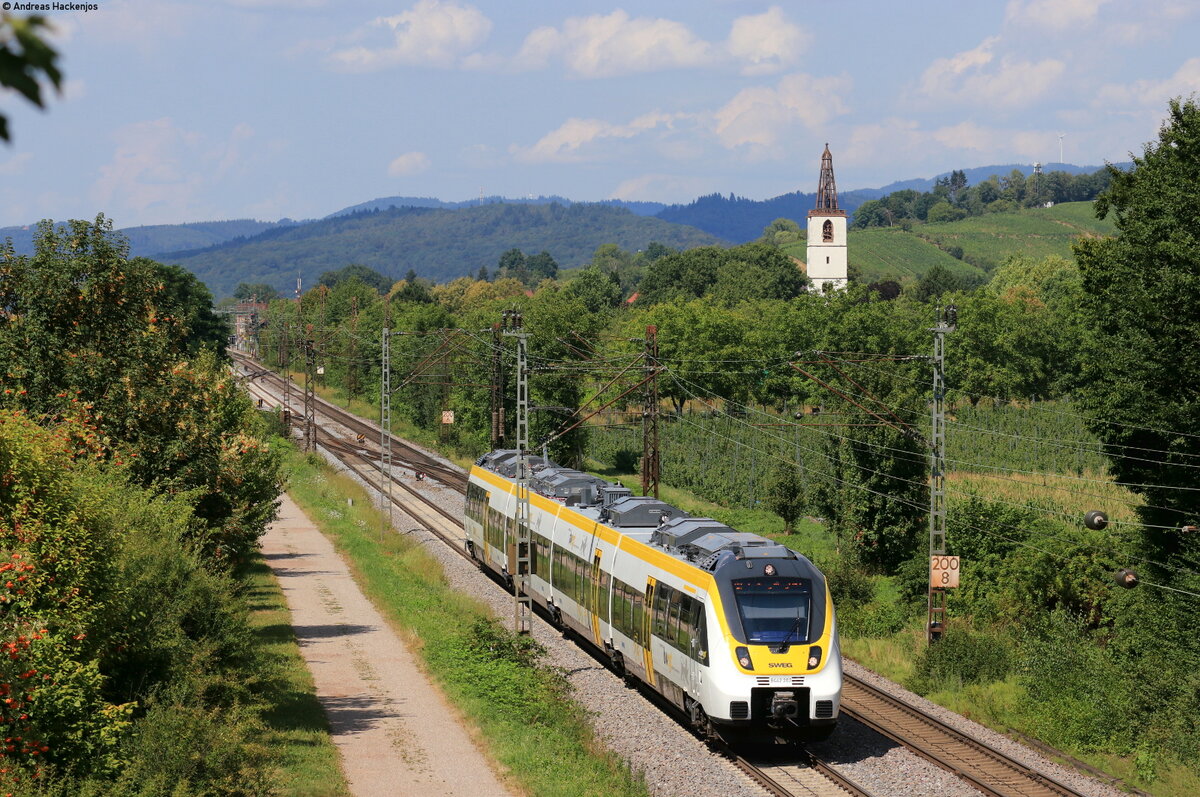 8442 202 als S 88387 (Elzach - Freiburg(Brsg)Hbf) bei Denzlingen 21.7.22
