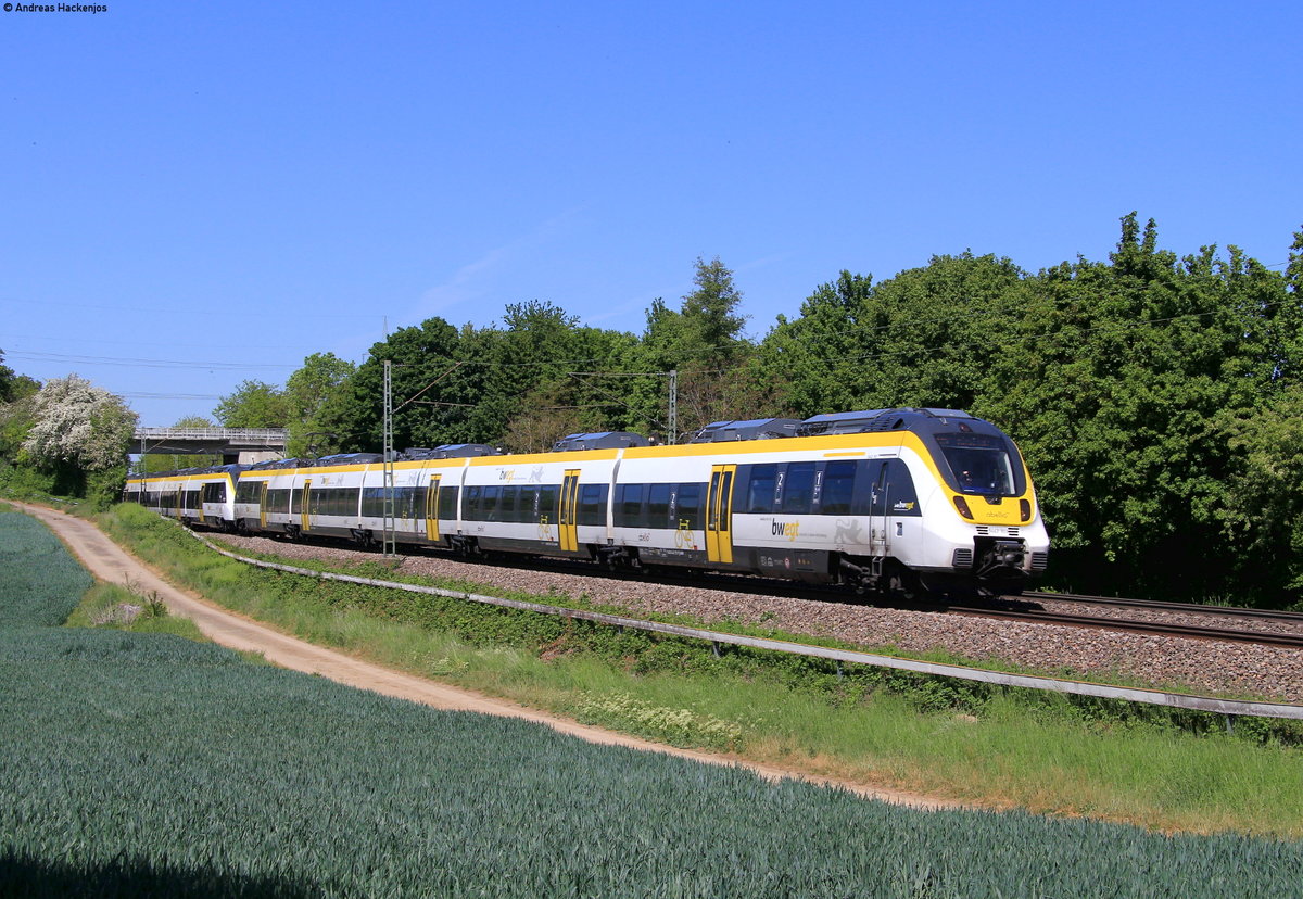 8442 303 und 8442 302 als RE 19515/RE 19615 (Pforzheim Hbf/Mühlacker-Stuttgart Hbf) bei Ellental 7.5.20